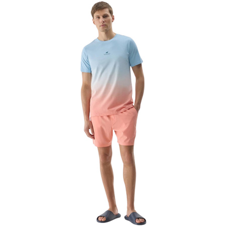 Koszulka męska tshirt 4FWSS24TTSHM1290 jasny niebieski