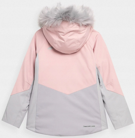 Dziewczęca kurtka narciarska 4F HJZ22-JKUDN003 szary