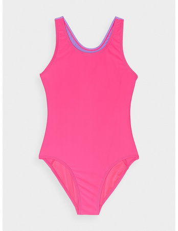 Kostium kąpielowy jednoczęściowy dziewczęcy 4F4FJWMM00USWSF074 fuksja
