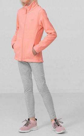 Bluza dziewczęca 4F Polarowa HJL22 JPLD001 różowa