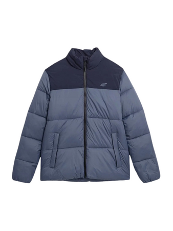 Kurtka Zimowa puchowa Męska 4F WAW23TDJAM348 denim