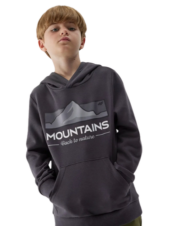 Bluza dresowa chłopięca 4F JAW23TSWSM634 antracyt