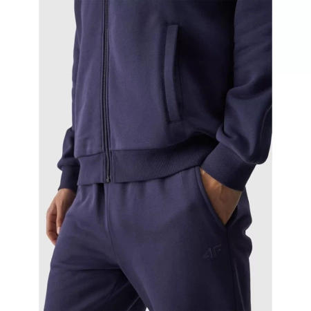 Spodnie męskie dresowe joggery 4F 4FWMM00TTROM0943 granat