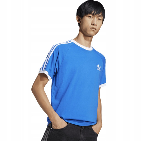 Koszulka męska adidas JD2880 3-STRIPES TEE niebieski