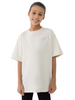 Dziewczęcy t-shirt oversize 4F 4FJWSS25TTSHF1851 kremowy
