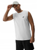 Koszulka męska beż rękawów tank top 4FWMM00TSLEM125 biały 