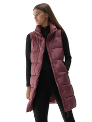 Bezrękawnik długi Damski 4F AW23TVESF076 różowy