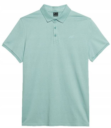 Koszulka polo męska miętowa 4F WSS24 TPTSM129