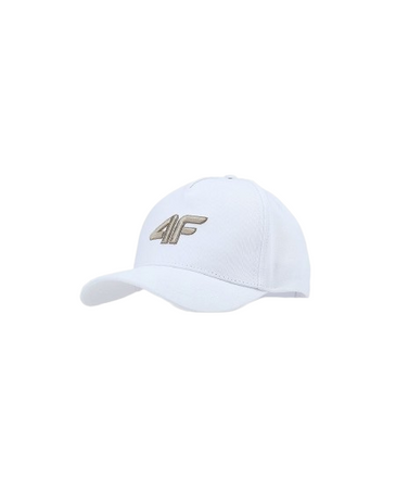 Dziecięca czapka z daszkiem 4F 4FJWSS25ACABU388 biały