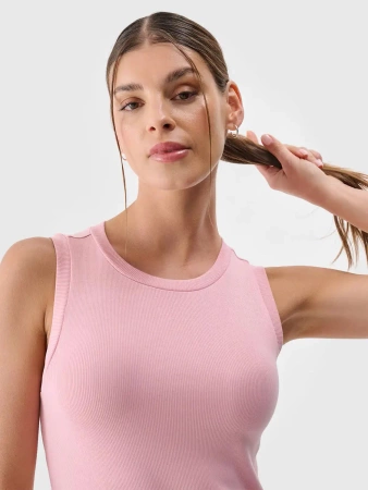 Koszulka top damski 4FWMM00TSLEF132 jasny róż