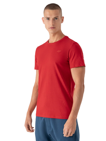 Koszulka T-shirt Męski 4F NOSH4-TSM352 CZERWONY