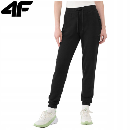 Spodnie dresowe joggery damskie 4F 4FWMM00TTROF1138 czarne