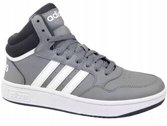 Buty dziecięce adidas IF2721 HOOPS 3.0 MID szare