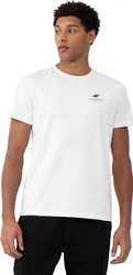 Koszulka Męska biała 4FAW23TTSHM0951