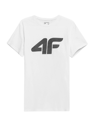 Koszulka T-shirt Męski 4F 4FSS23 TTSHM537 biały