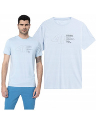 Koszulka T-shirt Męski 4F SS23TTSHM304 niebieski