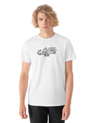 Koszulka T-shirt Męski 4F biały z nadrukiem H4Z21 TSM019