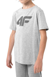 Koszulka T-shirt chłopięcy 4F HJZ22 -JTSM002 szary