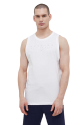 Koszulka bez rękawów Męska 4F biały 4FSS23-TTSHM368