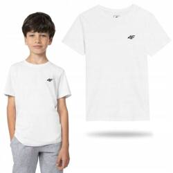 Koszulka chłopięca t-shirt biały 4F JWSS24 TTSHM1116