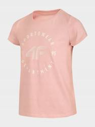 Koszulka dziewczęca 4F HJL22-JTSD003 różowa