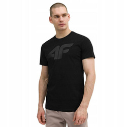 Koszulka męska 4F bawełniana WSS24-TTSHM1155 czarna