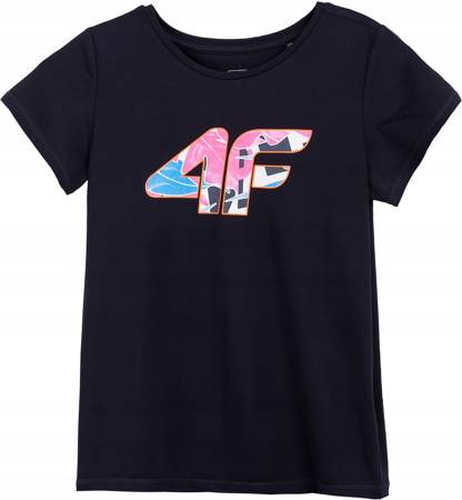 Koszulka Dziewczęca T-shirt 4F HJL21-JTSD015A GRANAT