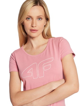 Koszulka T-shirt Damski 4F różowy H4Z22 TSD353