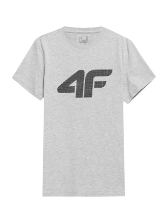 Koszulka T-shirt Męski 4F 4FSS23 TTSHM537 jasny szary
