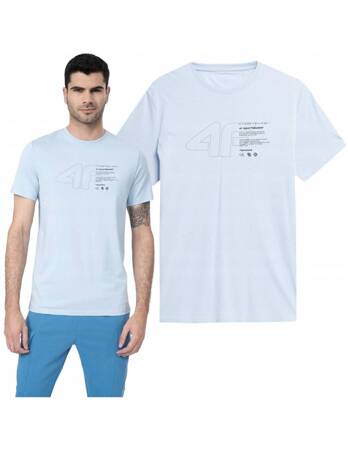 Koszulka T-shirt Męski 4F SS23TTSHM303 niebieski