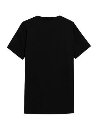 Koszulka T-shirt Męski gładki 4F czrany 4FSS23-TTSHM536