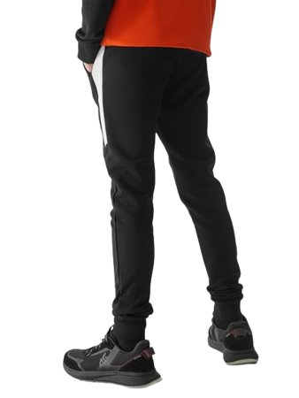 Spodnie dresowe chłopięce joggery czarny 4F JWSS24 TTROM589