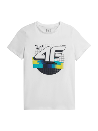 T-shirt chłopięcy 4F z nadrukiem HJZ21 JTSM003