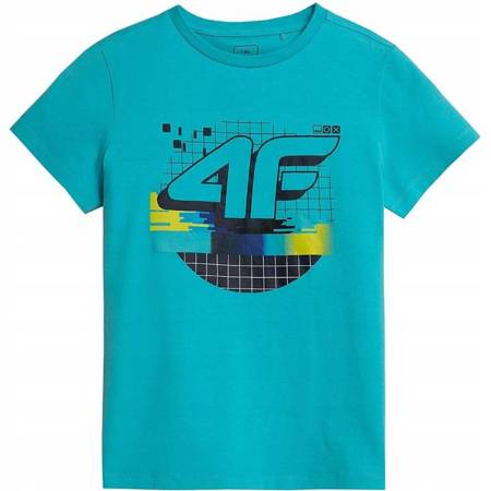 T-shirt chłopięcy 4F z nadrukiem  HJZ21 JTSM003A